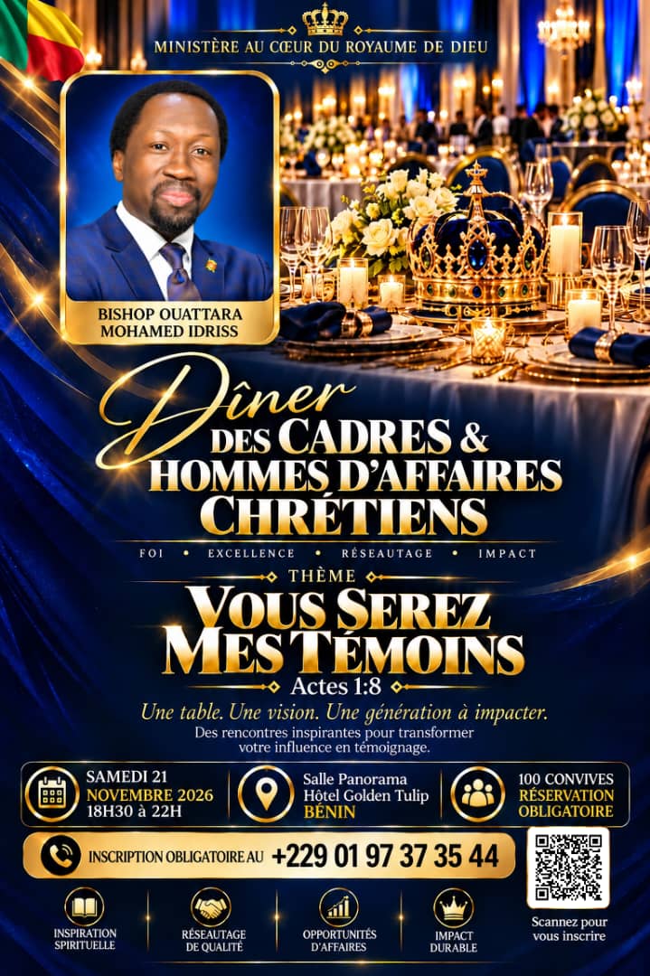 Affiche : Dîner des Cadres & Hommes d'Affaires Chrétiens